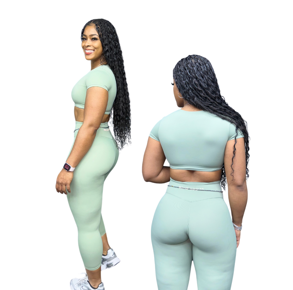 Mint Condition Crop Top Set
